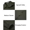 imageCOOFANDY Stretch Mens Dress Shirts Wrinkle Free Long Sleeve Dress Shirt Muscle Fit Button Down ShirtOlive Green