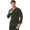 imageCOOFANDY Stretch Mens Dress Shirts Wrinkle Free Long Sleeve Dress Shirt Muscle Fit Button Down ShirtOlive Green