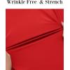 imageCOOFANDY Stretch Mens Dress Shirts Wrinkle Free Long Sleeve Dress Shirt Muscle Fit Button Down ShirtRed