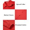 imageCOOFANDY Stretch Mens Dress Shirts Wrinkle Free Long Sleeve Dress Shirt Muscle Fit Button Down ShirtRed