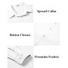 imageCOOFANDY Stretch Mens Dress Shirts Wrinkle Free Long Sleeve Dress Shirt Muscle Fit Button Down ShirtWhite