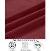 imageCOOFANDY Mens 2in1 Dress Shirts Detachable Collar Long Sleeve Wrinkle Free Shirt Business Casual Button Down ShirtWine Red