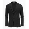imageCOOFANDY Mens Herringbone Blazer Slim Fit Cotton Sport Coats Two Buttons Casual Suit JacketBlack
