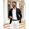 imageCOOFANDY Mens Herringbone Blazer Slim Fit Cotton Sport Coats Two Buttons Casual Suit JacketBlack