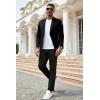 imageCOOFANDY Mens Herringbone Blazer Slim Fit Cotton Sport Coats Two Buttons Casual Suit JacketBlack