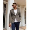imageCOOFANDY Mens Herringbone Blazer Slim Fit Cotton Sport Coats Two Buttons Casual Suit JacketDark Gray