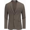 imageCOOFANDY Mens Herringbone Blazer Slim Fit Cotton Sport Coats Two Buttons Casual Suit JacketDark Gray