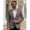 imageCOOFANDY Mens Herringbone Blazer Slim Fit Cotton Sport Coats Two Buttons Casual Suit JacketDark Gray