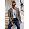 imageCOOFANDY Mens Herringbone Blazer Slim Fit Cotton Sport Coats Two Buttons Casual Suit JacketDark Gray