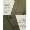 imageCOOFANDY Mens Herringbone Blazer Slim Fit Cotton Sport Coats Two Buttons Casual Suit JacketDark Green