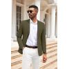 imageCOOFANDY Mens Herringbone Blazer Slim Fit Cotton Sport Coats Two Buttons Casual Suit JacketDark Green