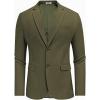 imageCOOFANDY Mens Herringbone Blazer Slim Fit Cotton Sport Coats Two Buttons Casual Suit JacketDark Green