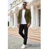 imageCOOFANDY Mens Herringbone Blazer Slim Fit Cotton Sport Coats Two Buttons Casual Suit JacketDark Green