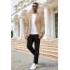 imageCOOFANDY Mens Herringbone Blazer Slim Fit Cotton Sport Coats Two Buttons Casual Suit JacketKhaki