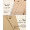 imageCOOFANDY Mens Herringbone Blazer Slim Fit Cotton Sport Coats Two Buttons Casual Suit JacketKhaki