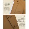 imageCOOFANDY Mens Herringbone Blazer Slim Fit Cotton Sport Coats Two Buttons Casual Suit JacketLight Brown