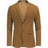 imageCOOFANDY Mens Herringbone Blazer Slim Fit Cotton Sport Coats Two Buttons Casual Suit JacketLight Brown