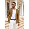 imageCOOFANDY Mens Herringbone Blazer Slim Fit Cotton Sport Coats Two Buttons Casual Suit JacketLight Brown