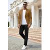 imageCOOFANDY Mens Herringbone Blazer Slim Fit Cotton Sport Coats Two Buttons Casual Suit JacketLight Brown