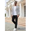 imageCOOFANDY Mens Herringbone Blazer Slim Fit Cotton Sport Coats Two Buttons Casual Suit JacketLight Gray