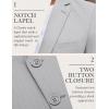 imageCOOFANDY Mens Herringbone Blazer Slim Fit Cotton Sport Coats Two Buttons Casual Suit JacketLight Gray