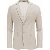 imageCOOFANDY Mens Herringbone Blazer Slim Fit Cotton Sport Coats Two Buttons Casual Suit JacketLight Khaki