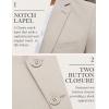 imageCOOFANDY Mens Herringbone Blazer Slim Fit Cotton Sport Coats Two Buttons Casual Suit JacketLight Khaki
