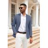 imageCOOFANDY Mens Herringbone Blazer Slim Fit Cotton Sport Coats Two Buttons Casual Suit JacketNavy