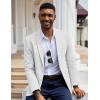 imageCOOFANDY Mens Herringbone Blazer Slim Fit Cotton Sport Coats Two Buttons Casual Suit JacketWhite