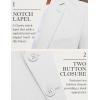 imageCOOFANDY Mens Herringbone Blazer Slim Fit Cotton Sport Coats Two Buttons Casual Suit JacketWhite