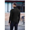 imageCOOFANDY Mens Slim Fit Turtleneck Sweater Ribbed Knitted High Neck Pullover SweatersBlack