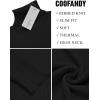 imageCOOFANDY Mens Slim Fit Turtleneck Sweater Ribbed Knitted High Neck Pullover SweatersBlack