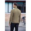 imageCOOFANDY Mens Slim Fit Turtleneck Sweater Ribbed Knitted High Neck Pullover SweatersKhaki