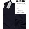 imageCOOFANDY Mens Slim Fit Turtleneck Sweater Ribbed Knitted High Neck Pullover SweatersNavy Blue