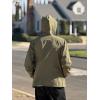 imageCOOFANDY Rain Jacket Men Packable Waterproof Raincoat with Hood Lightweight Windbreaker for Hiking Cycling GolfArmy Green