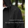 imageCOOFANDY Rain Jacket Men Packable Waterproof Raincoat with Hood Lightweight Windbreaker for Hiking Cycling GolfBlack