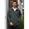 imageCOOFANDY Rain Jacket Men Packable Waterproof Raincoat with Hood Lightweight Windbreaker for Hiking Cycling GolfDark Gray