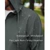 imageCOOFANDY Rain Jacket Men Packable Waterproof Raincoat with Hood Lightweight Windbreaker for Hiking Cycling GolfDark Gray