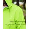 imageCOOFANDY Rain Jacket Men Packable Waterproof Raincoat with Hood Lightweight Windbreaker for Hiking Cycling GolfLemon Green