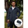 imageCOOFANDY Rain Jacket Men Packable Waterproof Raincoat with Hood Lightweight Windbreaker for Hiking Cycling GolfNavy Blue