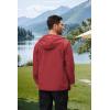 imageCOOFANDY Rain Jacket Men Packable Waterproof Raincoat with Hood Lightweight Windbreaker for Hiking Cycling GolfRed
