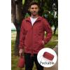 imageCOOFANDY Rain Jacket Men Packable Waterproof Raincoat with Hood Lightweight Windbreaker for Hiking Cycling GolfRed