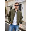 imageCOOFANDY Men Bomber Jacket Lightweight Windbreaker Jackets Casual Softshell Flight Fashion Winter Fall Coat with Pocket1  Army Green
