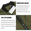 imageCOOFANDY Men Bomber Jacket Lightweight Windbreaker Jackets Casual Softshell Flight Fashion Winter Fall Coat with Pocket1  Army Green