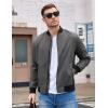 imageCOOFANDY Men Bomber Jacket Lightweight Windbreaker Jackets Casual Softshell Flight Fashion Winter Fall Coat with Pocket1  Grey