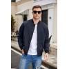 imageCOOFANDY Men Bomber Jacket Lightweight Windbreaker Jackets Casual Softshell Flight Fashion Winter Fall Coat with Pocket1  Navy Blue