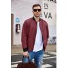 imageCOOFANDY Men Bomber Jacket Lightweight Windbreaker Jackets Casual Softshell Flight Fashion Winter Fall Coat with Pocket1 Wine Red