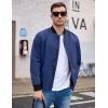 imageCOOFANDY Men Bomber Jacket Lightweight Windbreaker Jackets Casual Softshell Flight Fashion Winter Fall Coat with PocketDark Blue