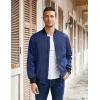 imageCOOFANDY Men Bomber Jacket Lightweight Windbreaker Jackets Casual Softshell Flight Fashion Winter Fall Coat with PocketDark Blue