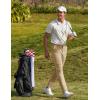 imageCOOFANDY Men Golf Stretch Pant Casual Slim Fit Pant Lightweight Sweatpants with PocketKhaki